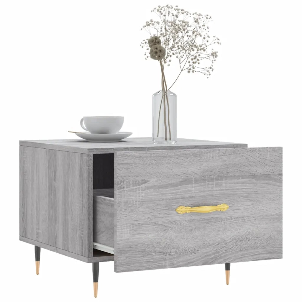 Tavolini Salotto 2pz Grigio Sonoma 50x50x40cm Legno Multistrato 829361