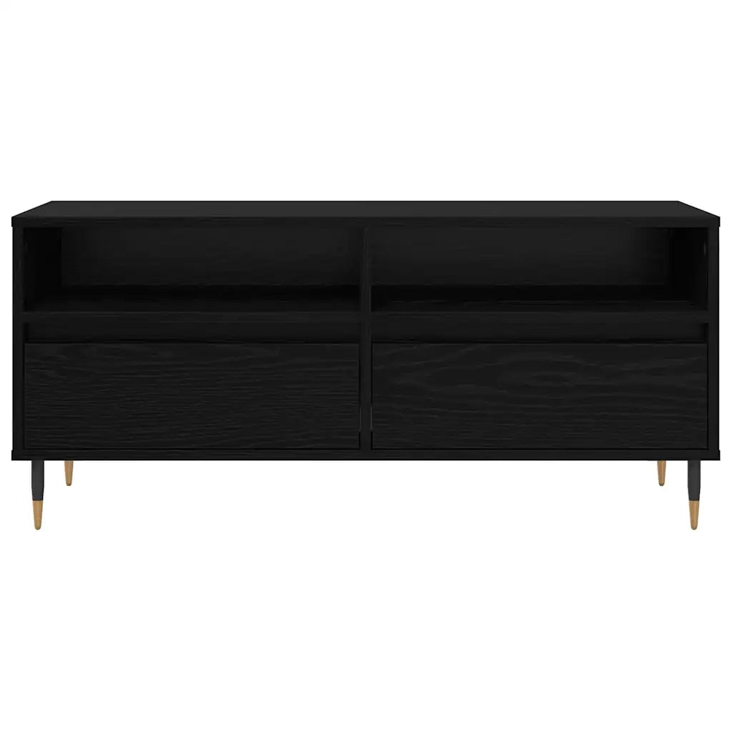 Mobile TV con cassetto-Credenza TV-Console TV Rovere Nero 100 x 34,5 x 44,5 cm 139787
