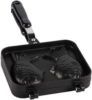 Taiyaki Wafeliera con Forma di Pesce - Acciaio Inossidabile - Muffiniera Antiaderente - Durata e Facile da Pulire - Progettazione Miniatura Portatile - Conduttività Termica Rapida