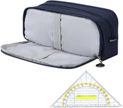 Etui per patinadrift grande 22 x 9 x 5 cm, con 3 strati, etui multifunzionale per adolescenti, con liniale a tre angoli, strumenti per la scrittura per scuola e ufficio