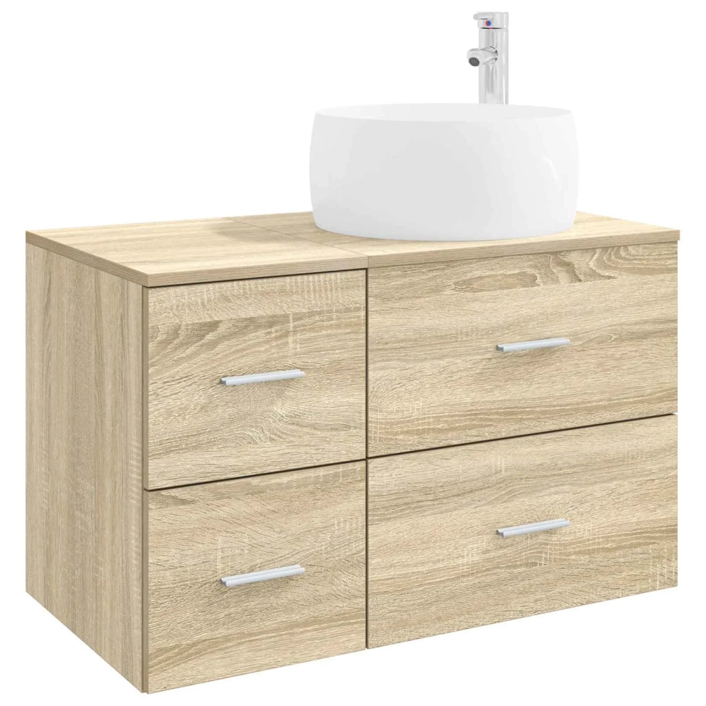 Set di mobili per il bagno 2 pz Rovere Sonoma 3404002