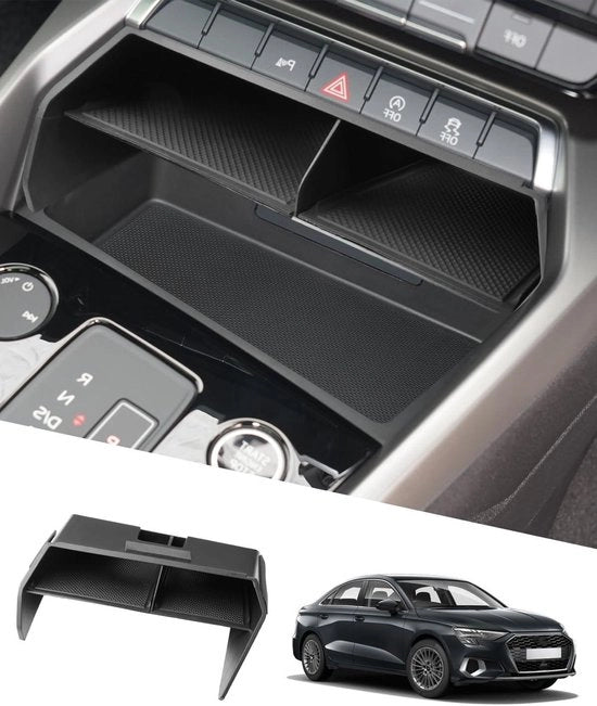 Organizzatore console per braccio di supporto compatibile con Audi A3 8Y 2021-2024 (nero)