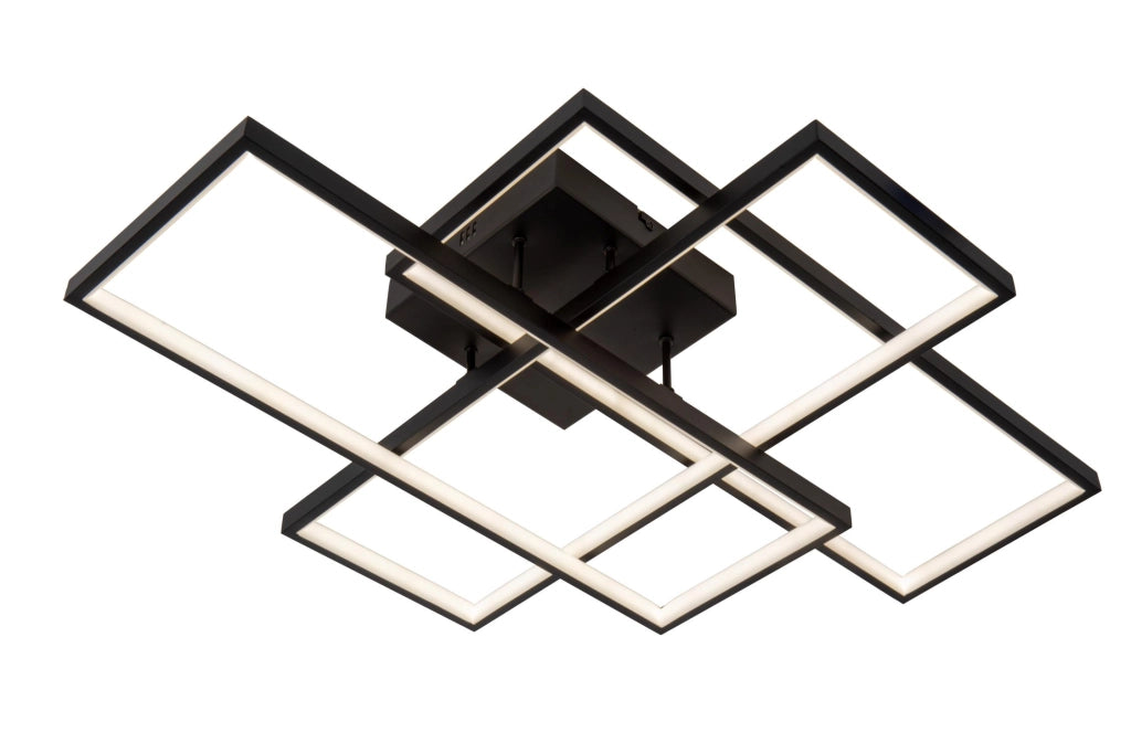 Lampada da soffitto LED nera Lucide LOKERO 60W