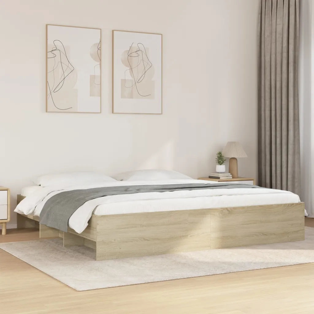 Giroletto senza Materasso Rovere Sonoma 200x200cm in Truciolato 3295627