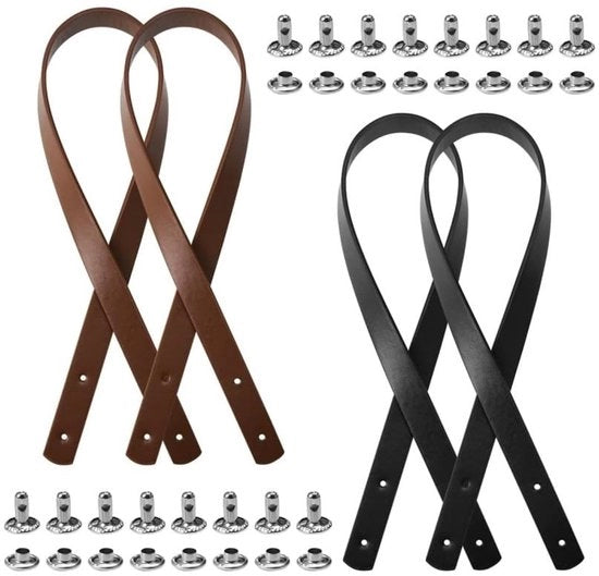 Borse da lavoro da 4 pezzi - Pelle PU resistente - Interchangeabile - Cinturino a spalla - Borse da lavoro da assemblare - Dimensioni 60 x 1,7 cm - Cordoni per borse