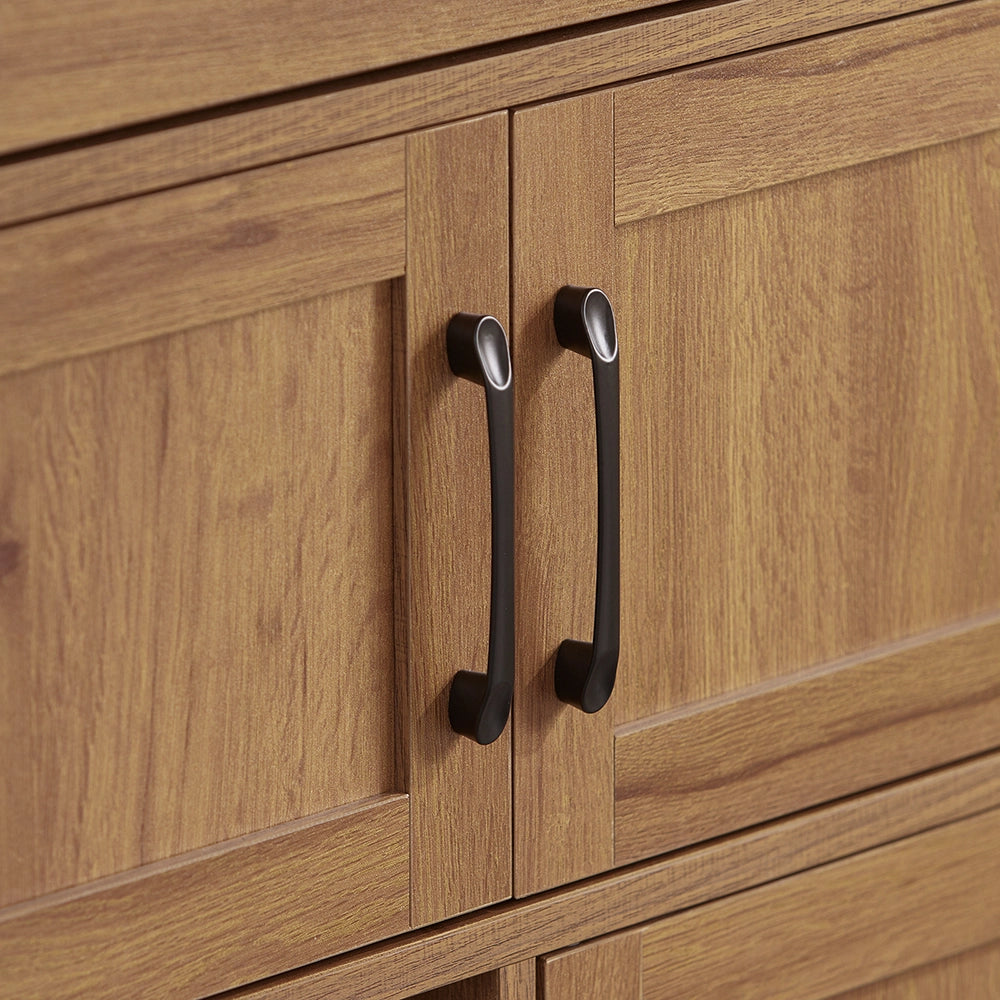 SoBuy Mobile Cucina Salvaspazio con Ruote Carrello Cucina con Cassetti e Portabottiglie, Mobiletto Credenza credenza cucina per Cucina o Sala da Pranzo Vintage Marrone 67x88x37cm FKW134-N