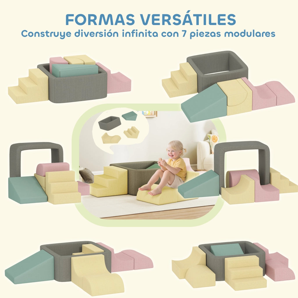 Blocchi di schiuma per bambini con fodere lavabili ¨C zephmum ¨C multicolore