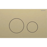 Placca di Comando Sigma 40 2 Tasti Rotondi Geberit Ottone Spazzolato