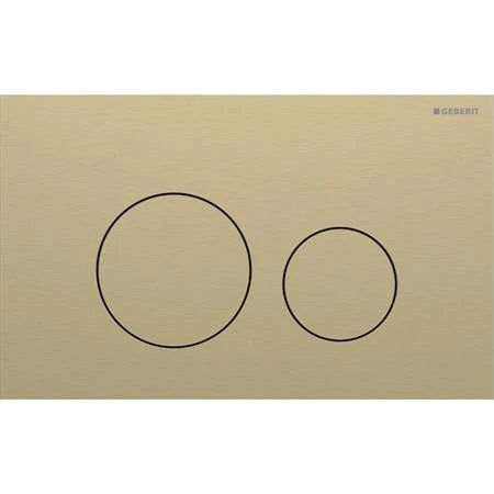 Placca di Comando Sigma 40 2 Tasti Rotondi Geberit Ottone Spazzolato