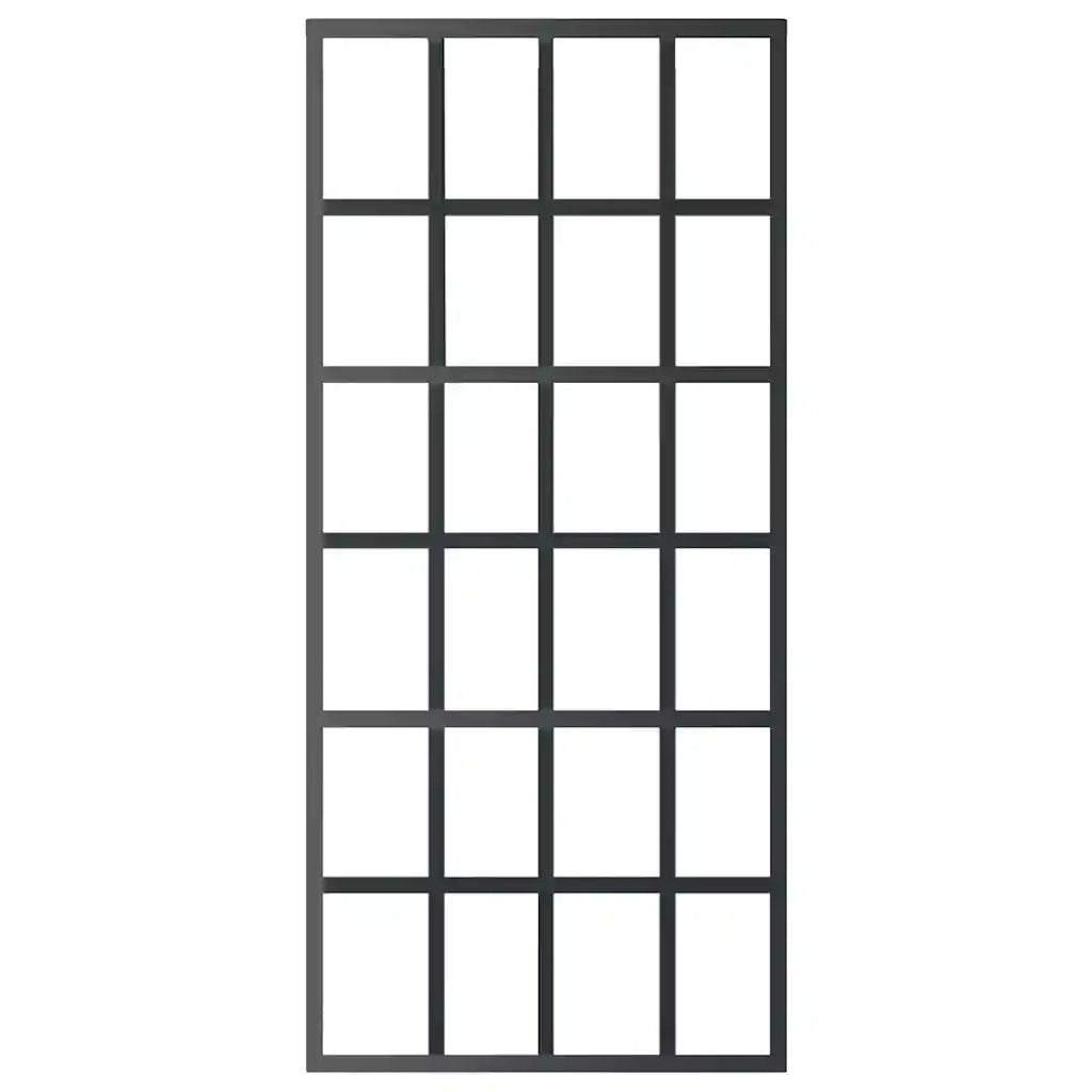 Porta Scorrevole in Vetro ESG e Alluminio 90x205 cm Nera 151021