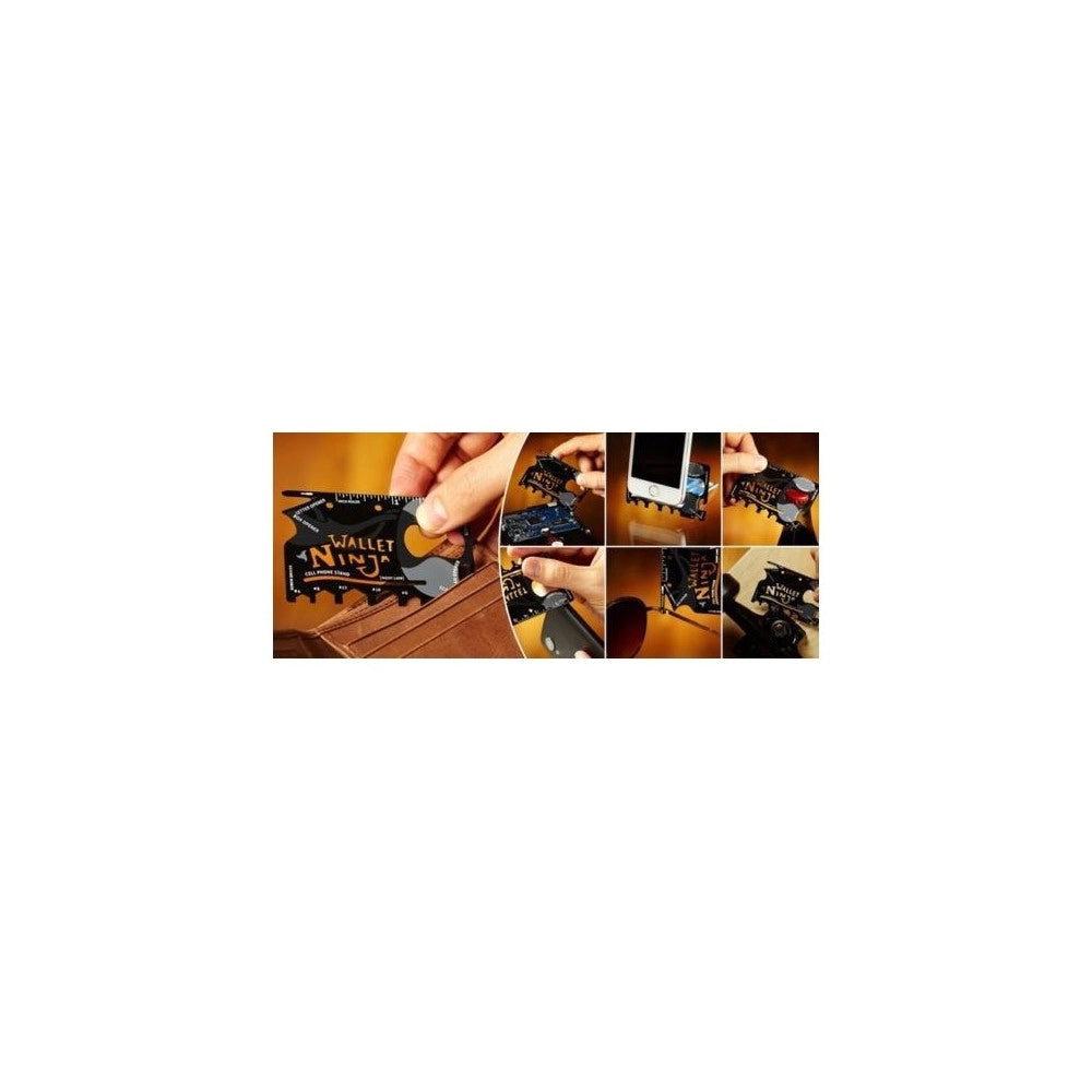 Trade Shop - Carta Di Credito Ninja 18in1 Multi-utilizzo Attrezzi Cacciavite Gadget Regalo -