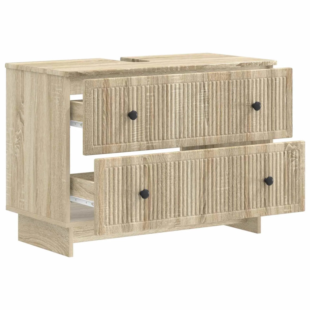 Armadio per Lavabo da Bagno EDE Rovere Sonoma 82 x 41 x 59 cm 895917