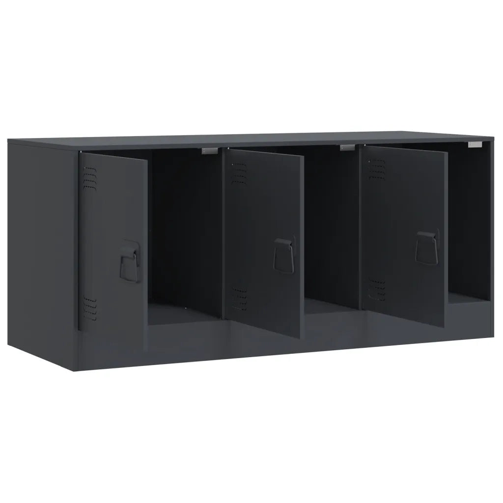 Mobile Porta TV Antracite 99x39x44 cm in Acciaio 841645