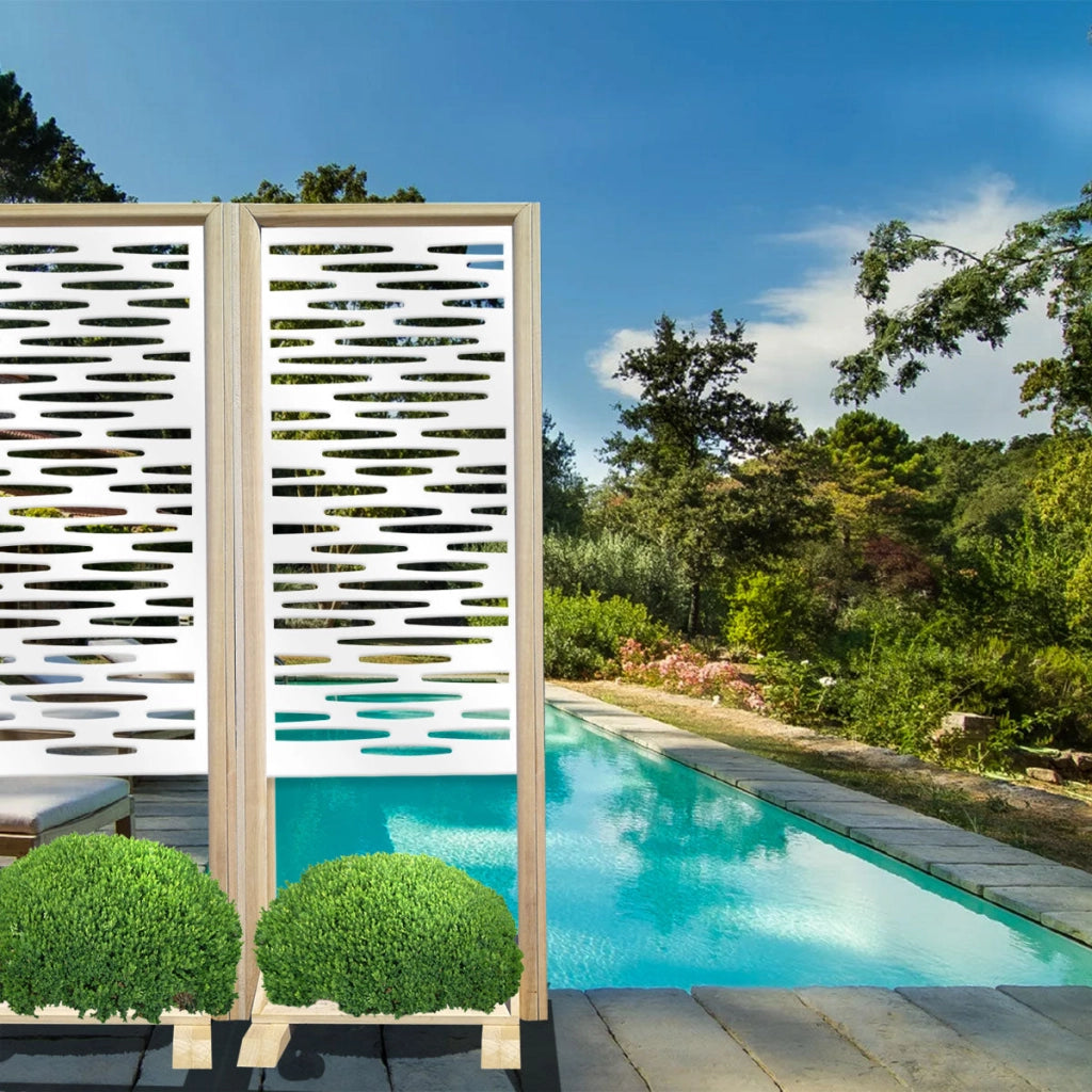 PUDDLE - Separè - Paravento modulabile - 70x190cm - in Legno e PVC Colore: bianco