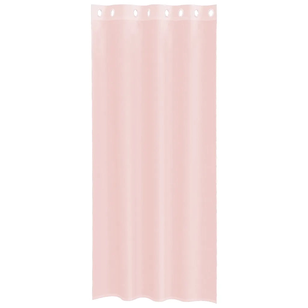 Tende in Voile con Occhielli 2 pz Rosa Chiaro 140x245 cm 4102086