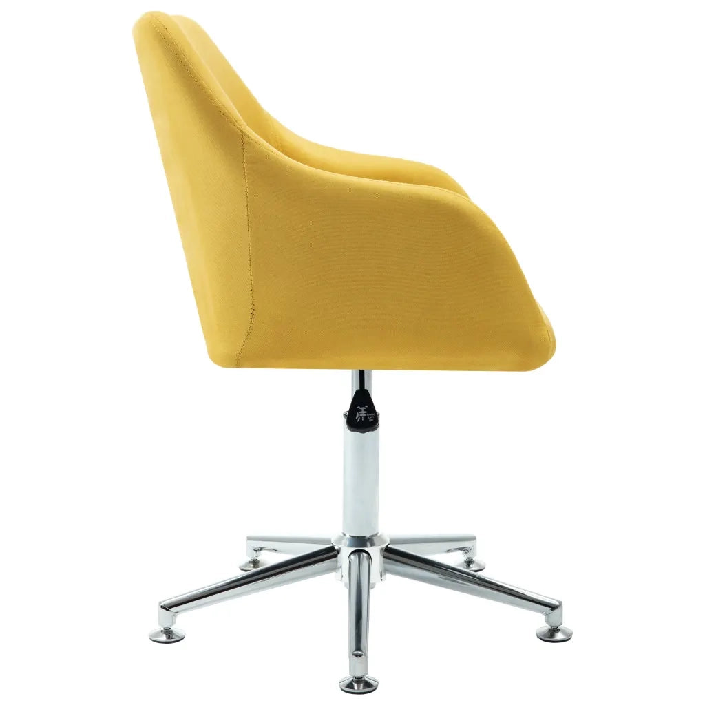 Sedia da Pranzo Girevole Gialla in Tessuto cod mxl 9188