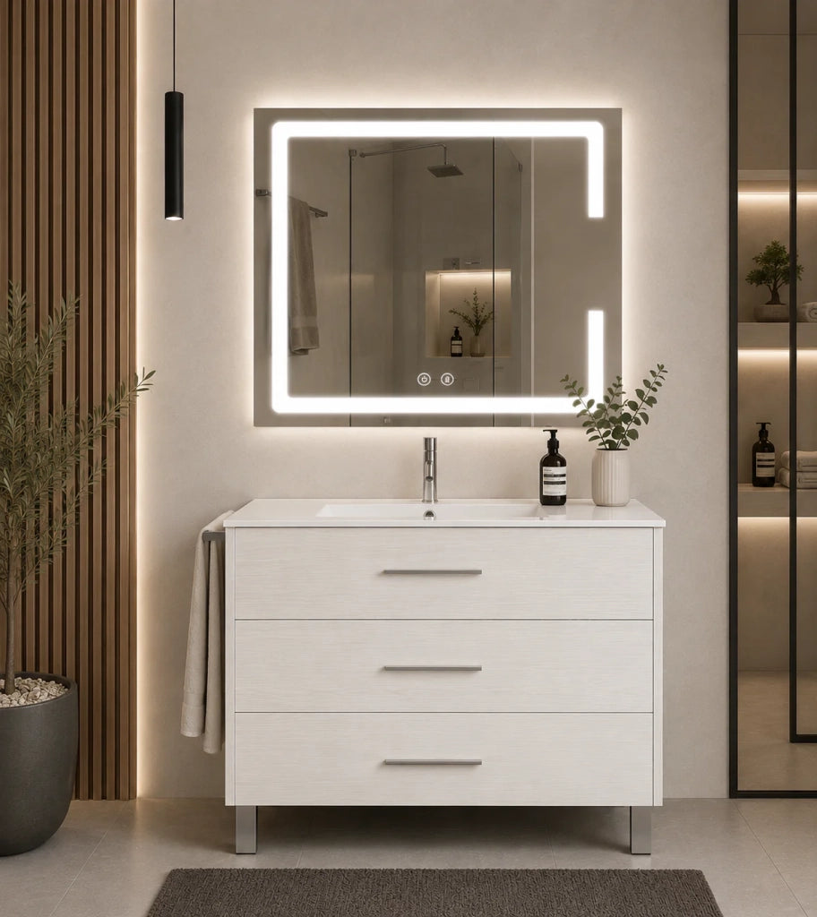 Mobile bagno con lavabo ORIGENBATH RIBERA senza specchio 70x40 cm bianco nordico