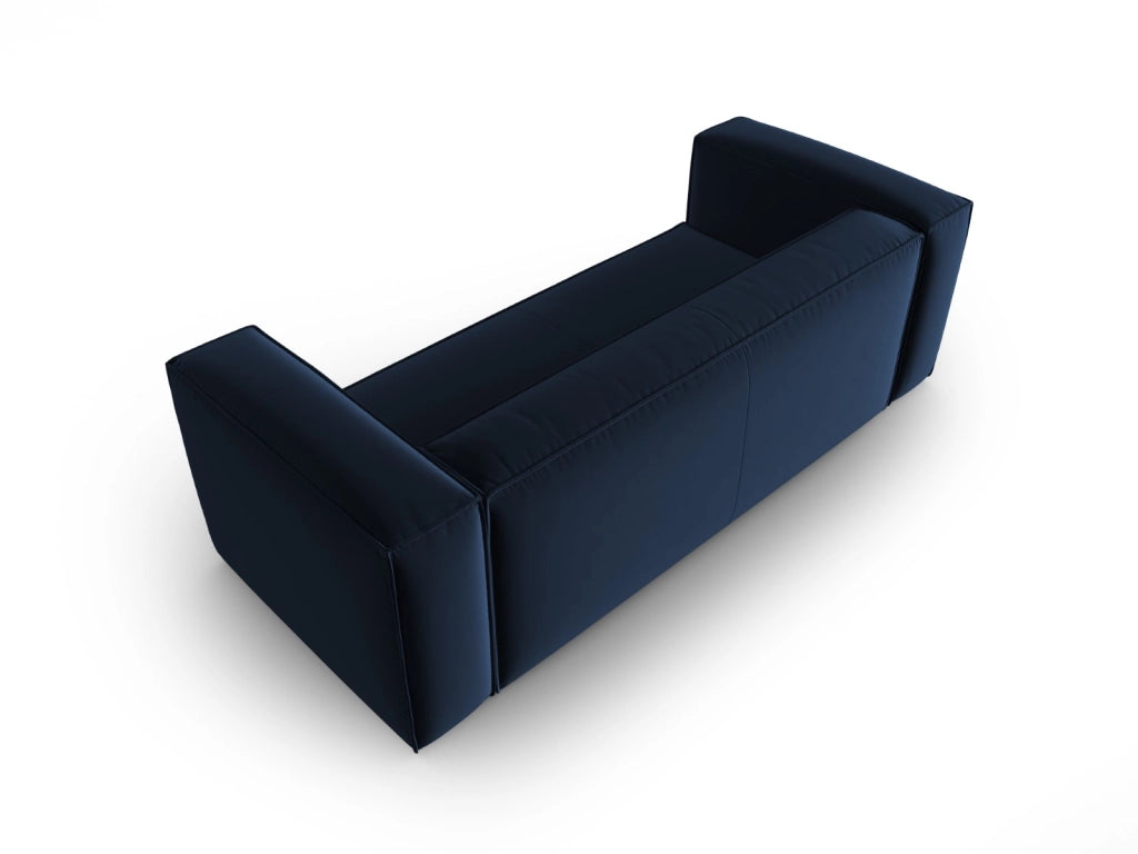 Cosmopolitan Design - Divano "Mackay" 3 posti in velluto blu reale 