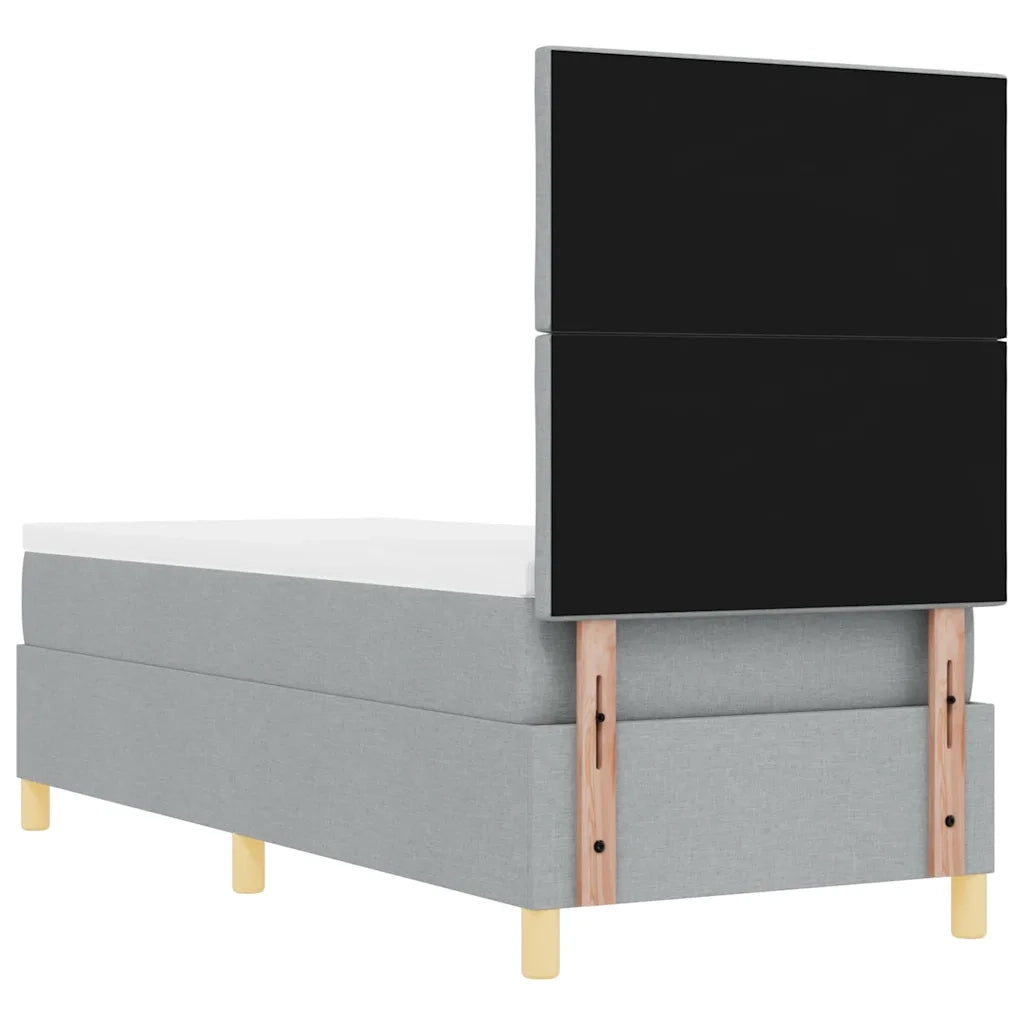 Letto a Sorgente LED Grigio chiaro 80 x 200 cm Tessuto 3343131