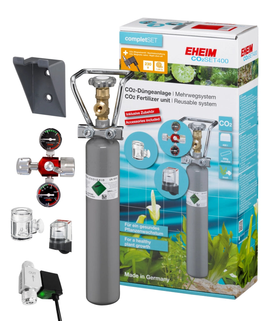 Eheim CO2 Set 400 - impianto completo con bombola ricaricabile 500gr,elettrovalvola,diffusore e riduttore di pressione