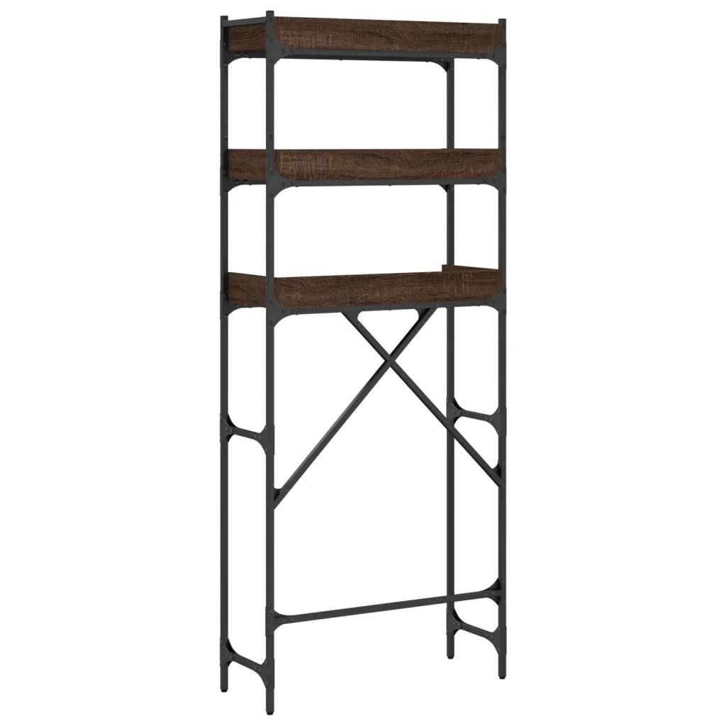 Scaffale per Lavatrice Rovere Marrone 67x25x163 cm Multistrato