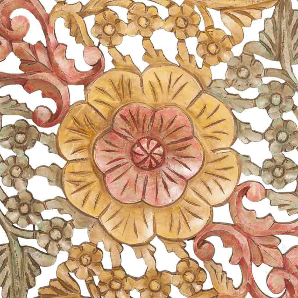Pannello da parete in legno marrone artigianale 90x90x2,5h cm
