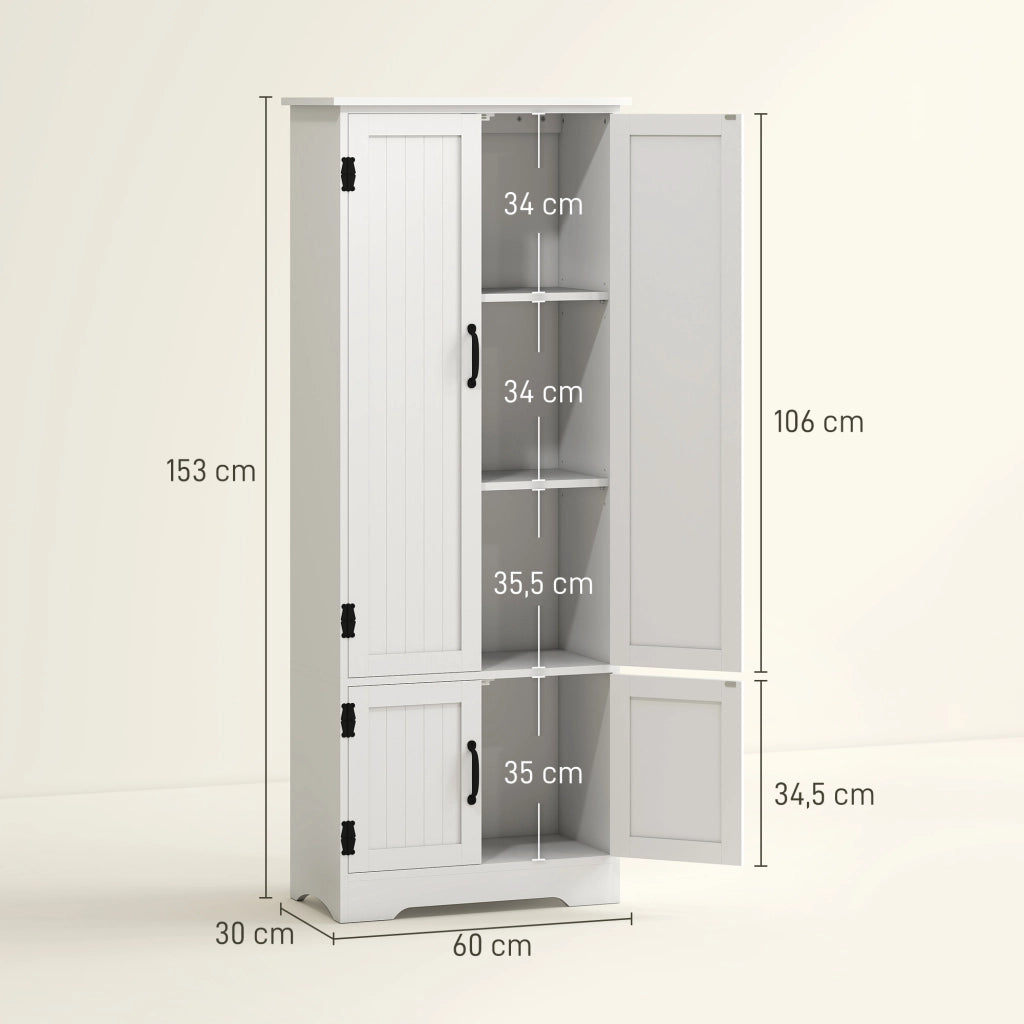 Armadio da cucina ¨C zephmum ¨C bianco 2 ante 3 ripiani