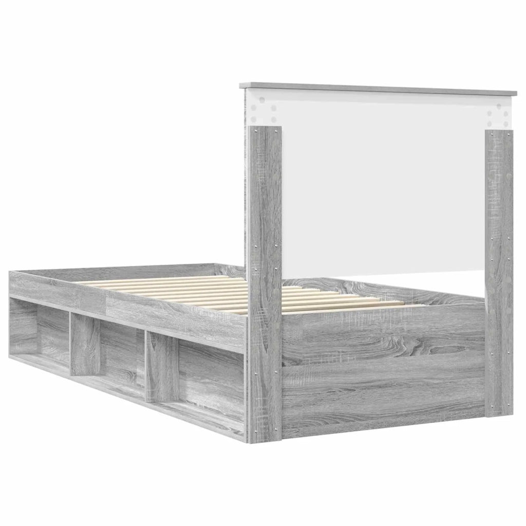 Struttura del letto Grigio Sonoma 90 x 200 cm Pino massello 3409413