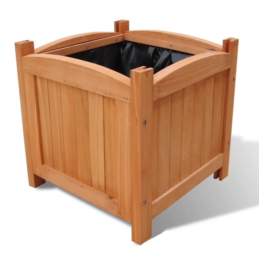 2 pz Fioriere | Cassetta per fiori | Letti Rialzati da Giardino in Legno Set 30 x 30 x 30 cm