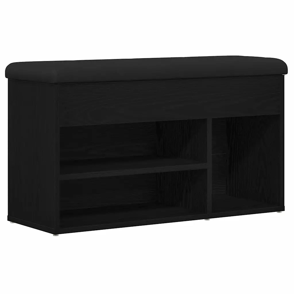 Panca per scarpe Nero 80 x 30 x 45 cm Legno ingegnerizzato 862989