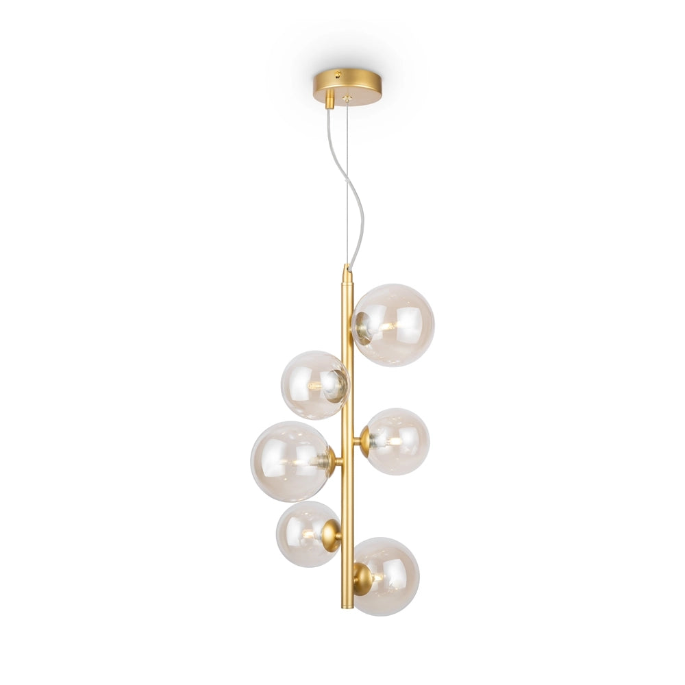 Lampada a sospensione Dallas Maytoni ottone 6 luci Ø29