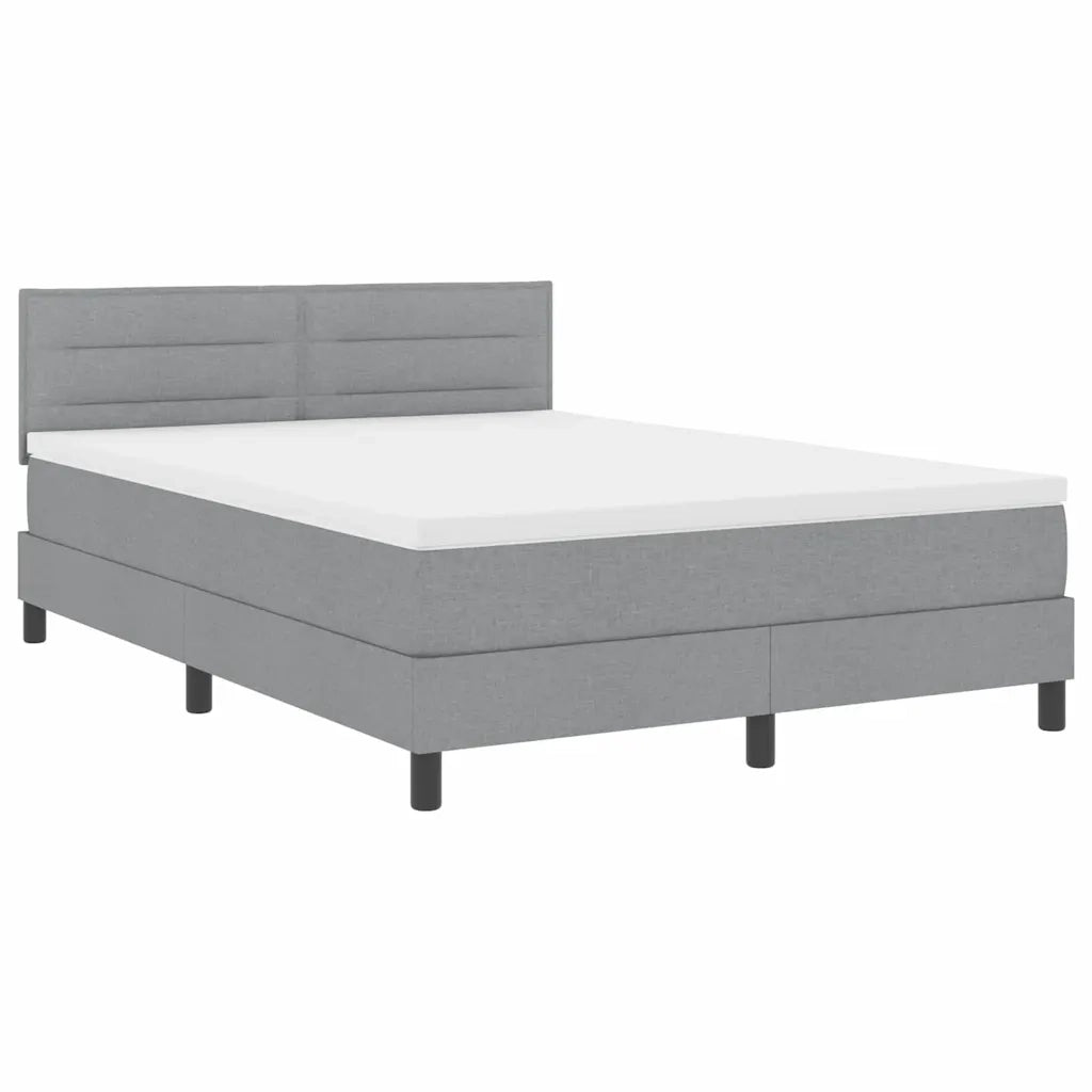 Letto a molle con testiera Grigio chiaro 160 x 200 cm Tessuto 3338622