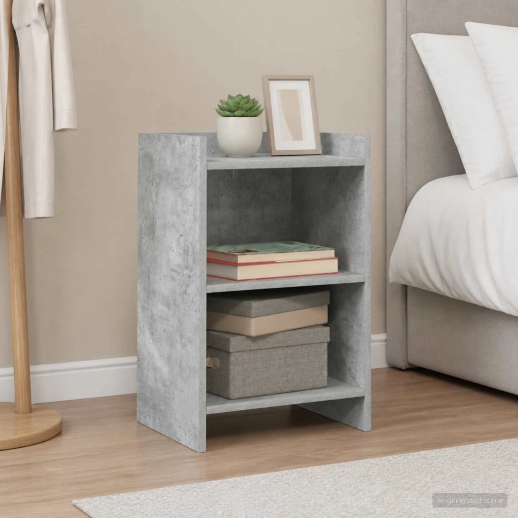 Comodini 2 pz Grigio Cemento 40 x 30 x 60 cm 8011002