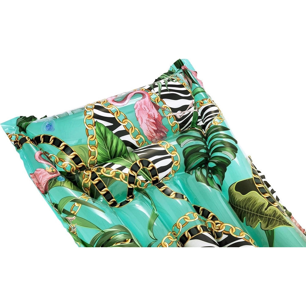 Trade Shop - Materassino Gonfiabile Fantasia Floreale 183x69cm Per Mare Spiaggia Piscina 019962 -