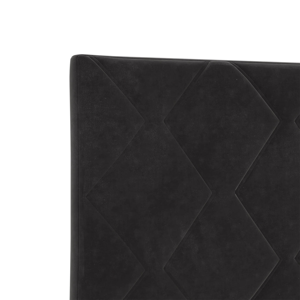 Testiera LED Nera Set di 2 Nero Tessuto 90 cm USB-C
