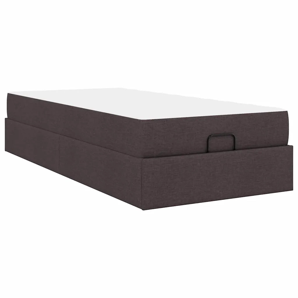 vidaXL Struttura del letto Marrone scuro 90 x 200 cm Tessuto