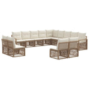 Set Divano da Giardino 13 pcs Beige polyrattan 3435876