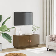 Mobile Porta TV-Mobile per TV-Credenza TV Ambrato 80x34x40 cm in Legno Massello di Pino