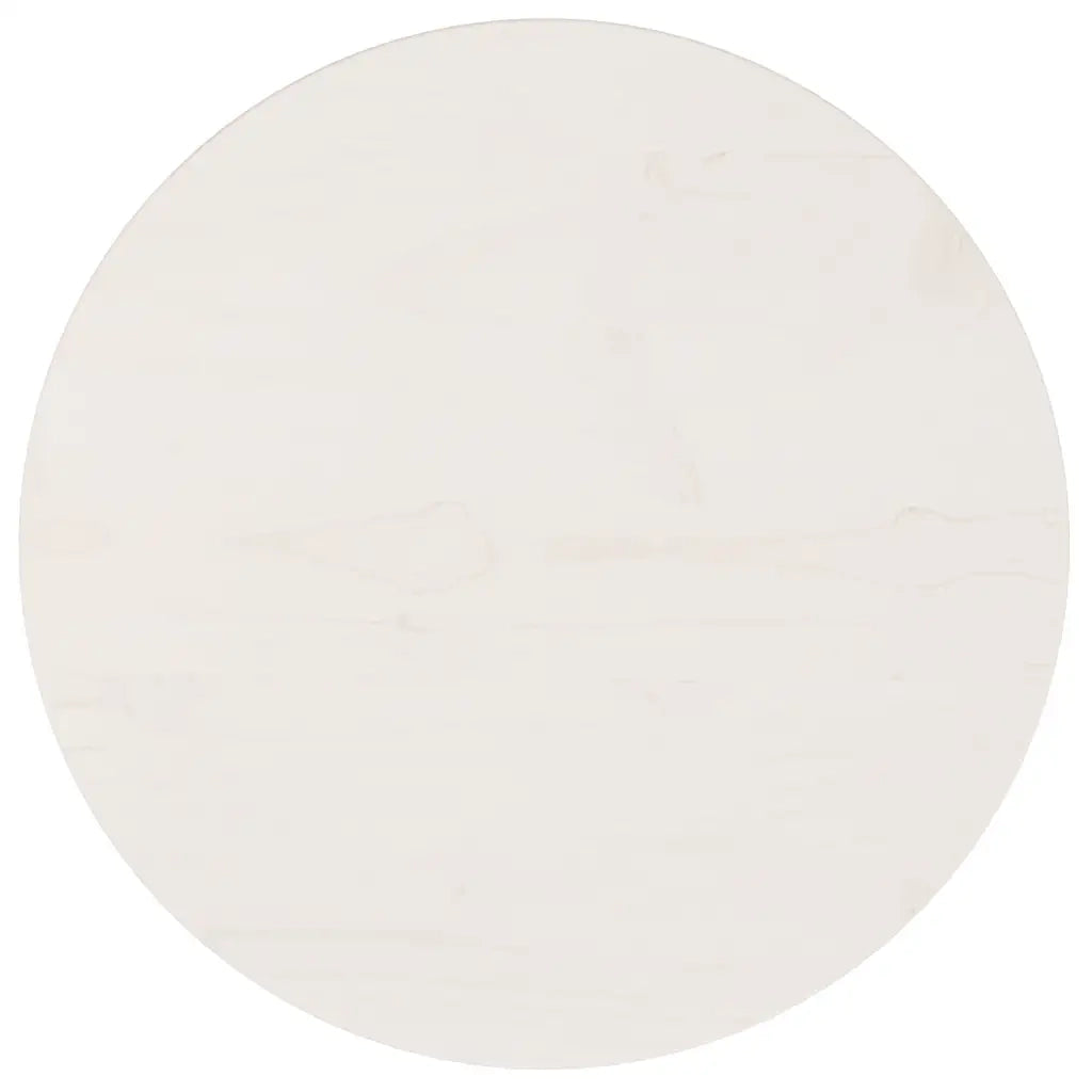 Piano Tavolo Rotondo Bianco Ã˜40x3 cm in Legno Massello di Pinocod mxl 107110