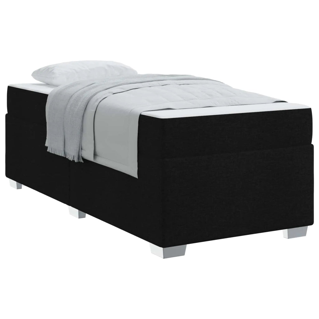 Struttura del letto con materasso Nero 80 x 200 cm Tessuto