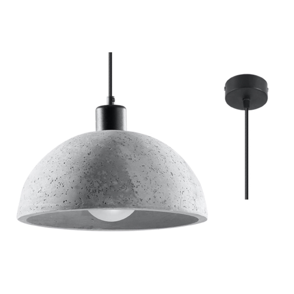 Lampada a sospensione cemento Carlito Pure Lume PU.0847