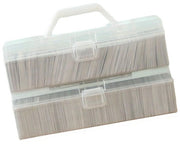 Scatola di archiviazione con grande capacità - Scatola di archiviazione per 200 carte - Progettazione a mazzo sovrapposto - Disegno portatile - Struttura stabile - Materiale premium ppp - Scatola di archiviazione per carte
