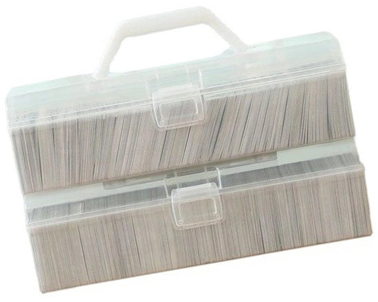 Scatola di archiviazione con grande capacità - Scatola di archiviazione per 200 carte - Progettazione a mazzo sovrapposto - Disegno portatile - Struttura stabile - Materiale premium ppp - Scatola di archiviazione per carte