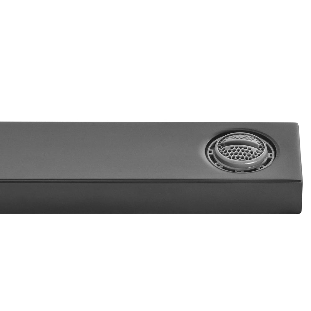 Rubinetto a parete monocomando in ottone con finitura nero stile elegante