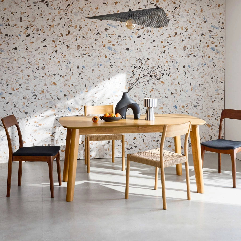 Tavolo da pranzo rettangolare allungabile 160 - 210 cm, rivestito in