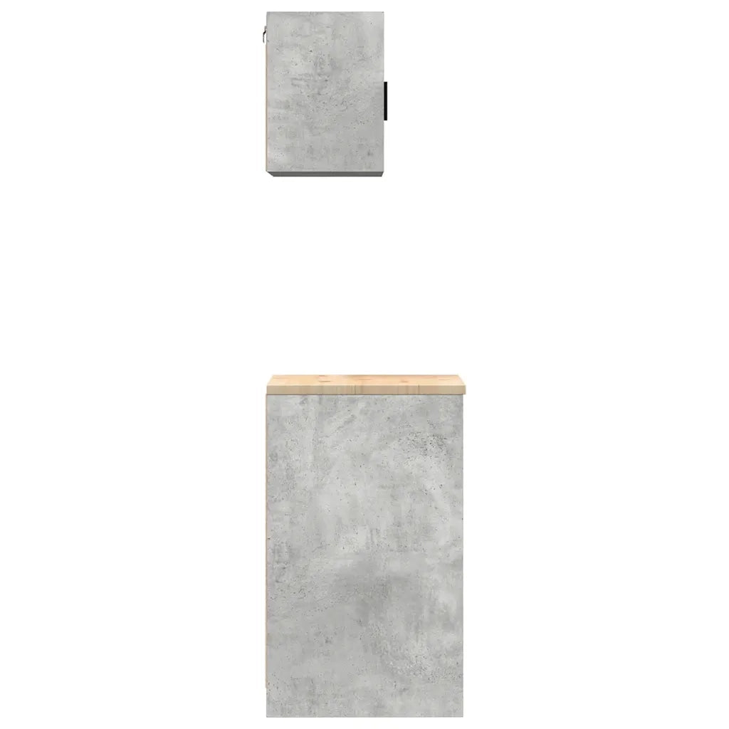 Armadi da Garage 2 pz Grigio Cemento in Legno Multistrato CFW4520421
