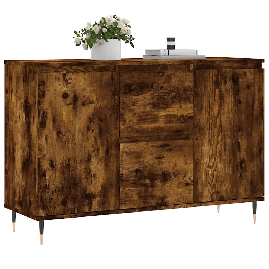 Credenza Rovere Fumo 104x35x70 cm in Legno Multistrato