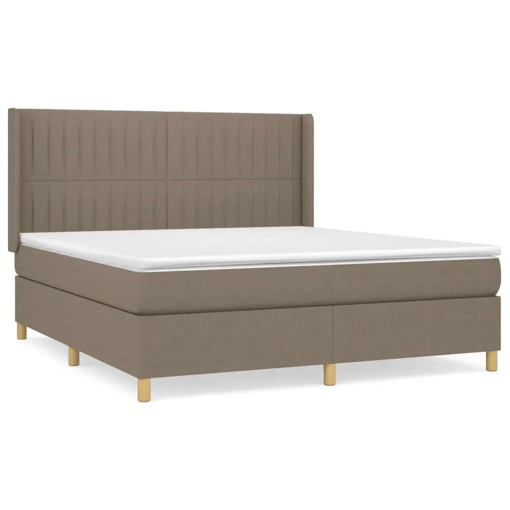 Giroletto a Molle con Materasso Tortora 160x200 cm in Tessuto 3132165