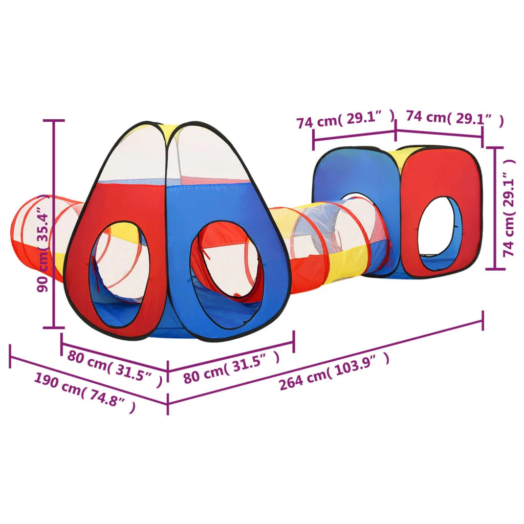 Tenda da gioco per bambini 190 x 264 x 90 cm multicolore 02_0005174