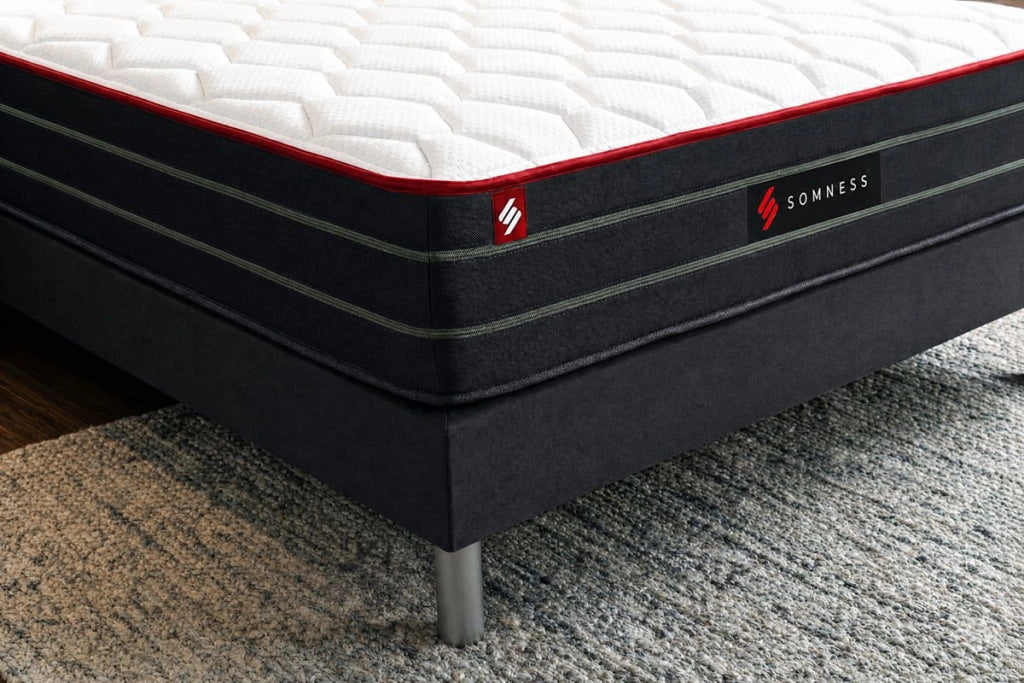 Pacchetto letto completo - Materasso 140x200cm + Box spring con doghe (kit) + 2 cuscini + Piumino - Boost